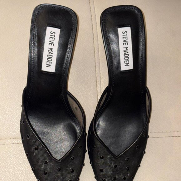 Steve Madden Mesh Rhinestone Mules — Size 6.5 - Picture 3 of 5